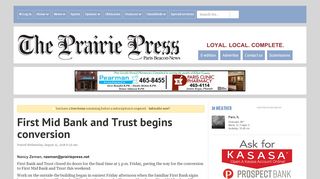 
First Mid Bank and Trust begins conversion | The Prairie Press  
