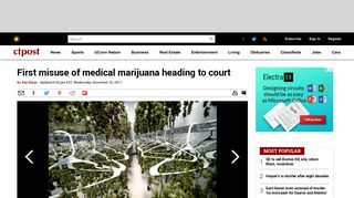 
                            6. First misuse of medical marijuana heading to court - CTPost - Ct Mmp Portal