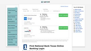 
First National Bank Texas Online Banking Login ⋆ Login Bank  
