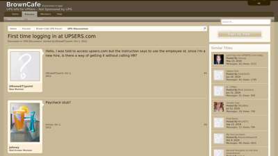 
                            2. First time logging in at UPSERS.com BrownCafe - UPSers ...