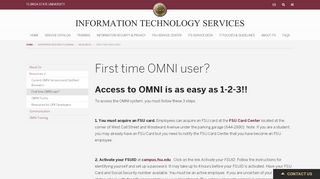 
                            5. First time OMNI user? | Information Technology ... - FSU ITS - Fsuid Portal