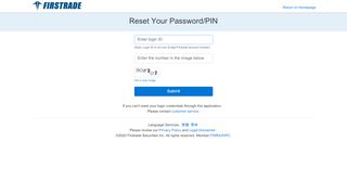 
Firstrade Login Credential Reset  
