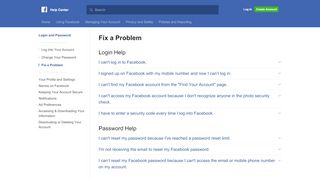 
                            3. Fix a Problem | Facebook Help Center | Facebook - Facebook Portal Problems 2016
