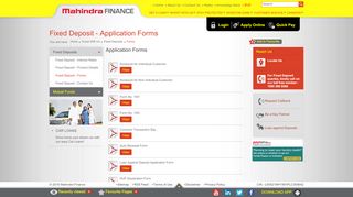 
                            5. Fixed Deposit - Mahindra Finance - Mahindra Finance Fd Portal