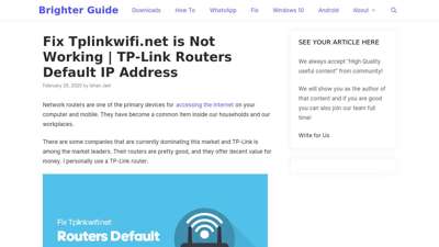 [*Fix]Tplinkwifi.net is Not Working  TP-Link Routers ...