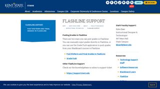 
                            8. Flashline Support | Kent State Stark | Kent State University - Kent State Stark Flashline Portal