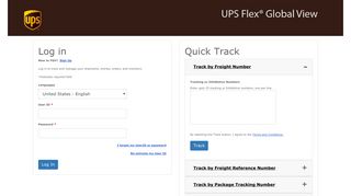 
Flex Global View Log In - UPS Supply Chain Solutions  
