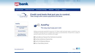 
                            2. FlexControl from U.S. Bank - US Bank Credit Wellness - Pay Weekly Card Portal