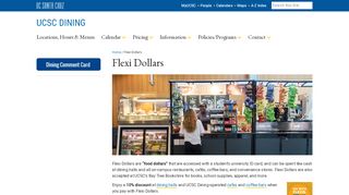 
                            8. Flexi Dollars - UCSC Dining - Ucsc Student Housing Portal
