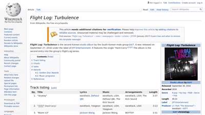 Flight Log: Turbulence - Wikipedia