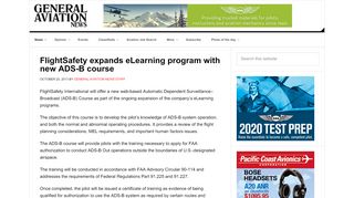 
                            8. FlightSafety expands eLearning program with new ADS-B ... - Adsb Elearning Portal