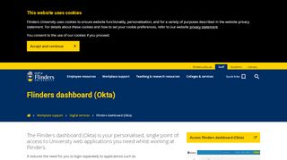 
                            4. Flinders dashboard (Okta) - Flinders University Staff - Okta Flinders Portal