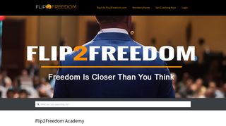 
Flip Members Home — Flip2Freedom Members Portal  
