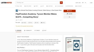 
Flip2Freedom Academy: Tycoon Member Makes $4,675 ...  
