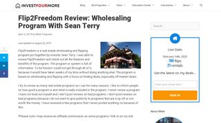 
Flip2Freedom Review; Wholesaling Program With Sean Terry  
