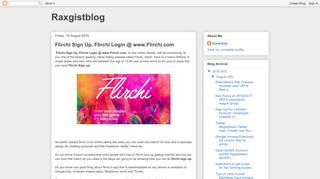 
                            1. Flirchi Sign Up, Flirchi Login @ www.Flirchi.com - Raxgistblog - Sign Up Flirchi Account
