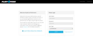 
Flirt4Free Model Login | Studio Administration  
