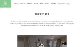 
                            5. Floor Plans | UARK Student Housing | Hill Place Apartments - Hill Place Resident Portal