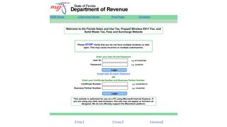 
                            5. Florida Department of Revenue - Sales and Use Tax Application - E Sales Portal