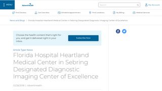 
                            5. Florida Hospital Heartland Medical Center in Sebring Designated ... - Florida Hospital Heartland Employee Portal