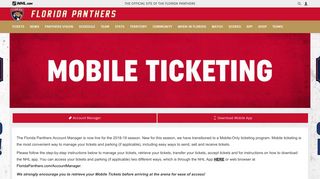 
                            6. Florida Panthers Mobile Ticketing | Florida Panthers - NHL.com