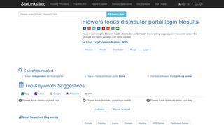 
                            7. Flowers foods distributor portal login Results For Websites ... - Flowers Distributor Portal Portal