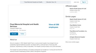 
                            6. Floyd Memorial Hospital and Health Services | LinkedIn - Baptist Health Floyd Employee Portal
