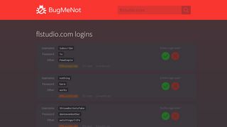 
flstudio.com passwords - BugMeNot  
