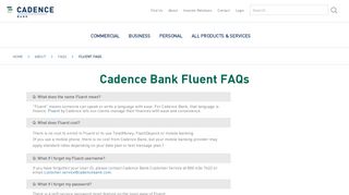 
                            9. Fluent FAQs | Cadence Bank Fluent Common Questions - Cadence Bank Allegro Portal