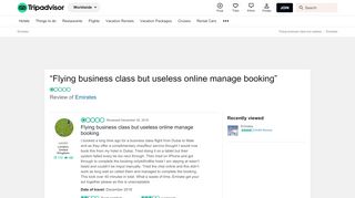 
                            4. Flying business class but useless online manage booking ... - Emirates Manage Booking Portal