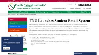 
                            4. FNU Launches Student Email System - Florida National ... - Fnu Student Email Login