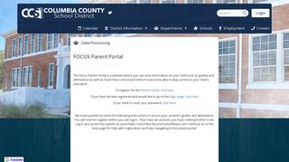 
FOCUS Parent Portal - Columbia County School District
