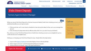 
                            8. Folio Direct Deposit | Farmers Insurance Federal Credit Union - Farmers Insurance Agent Dashboard Portal