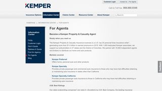 
                            2. For Agents - Kemper Corporation - Kemper Web Portal