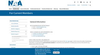 
                            3. For Current Members | NATA - Nata Portal Page