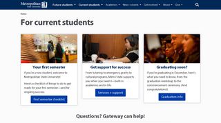 
                            1. For current students | Metropolitan State University - Metro State Eservices Portal