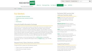 
                            8. For Doctors - Rochester RHIO