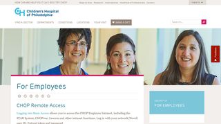 
                            1. For Employees | Children's Hospital of Philadelphia - Children's Hospital Employee Portal