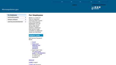 
                            3. For Employees - City of Minneapolis