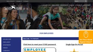 
                            1. For Employees - Clear Creek - Ccisd4me Employee Portal