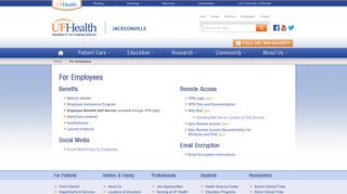 
                            1. For Employees » Home | UF Health Jacksonville | University of ... - Uf Health Employee Portal
