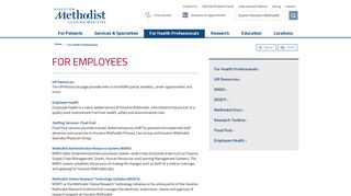 
                            3. For Employees | Houston Methodist - Mars Employee Portal