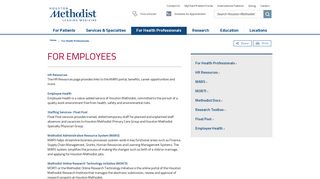 
                            1. For Employees | Houston Methodist - Methodist Mars Portal Login