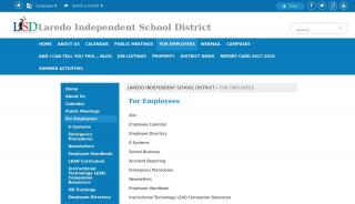 
                            2. For Employees - Laredo Independent School District - Laredo Isd Employee Portal