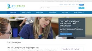 
                            1. For Employees > Lee Health