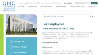 
                            3. For Employees | University Medical Center New Orleans - Lawson Portal Login Umc