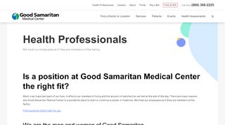 
                            7. For Health Professionals - Good Samaritan Medical Center - Samaritan Medical Center Employee Portal