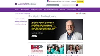 
                            3. For Health Professionals | Washington Regional Medical Center - Washington Regional Employee Portal