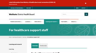 
                            5. For healthcare support staff » Waikato District Health Board - Waikato Dhb Staff Portal