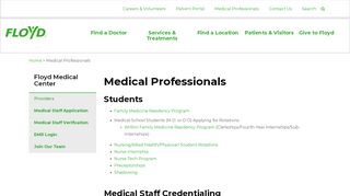
                            5. For Medical Professionals | Floyd Health - Floyd Medical Center - Floyd Memorial Physician Portal